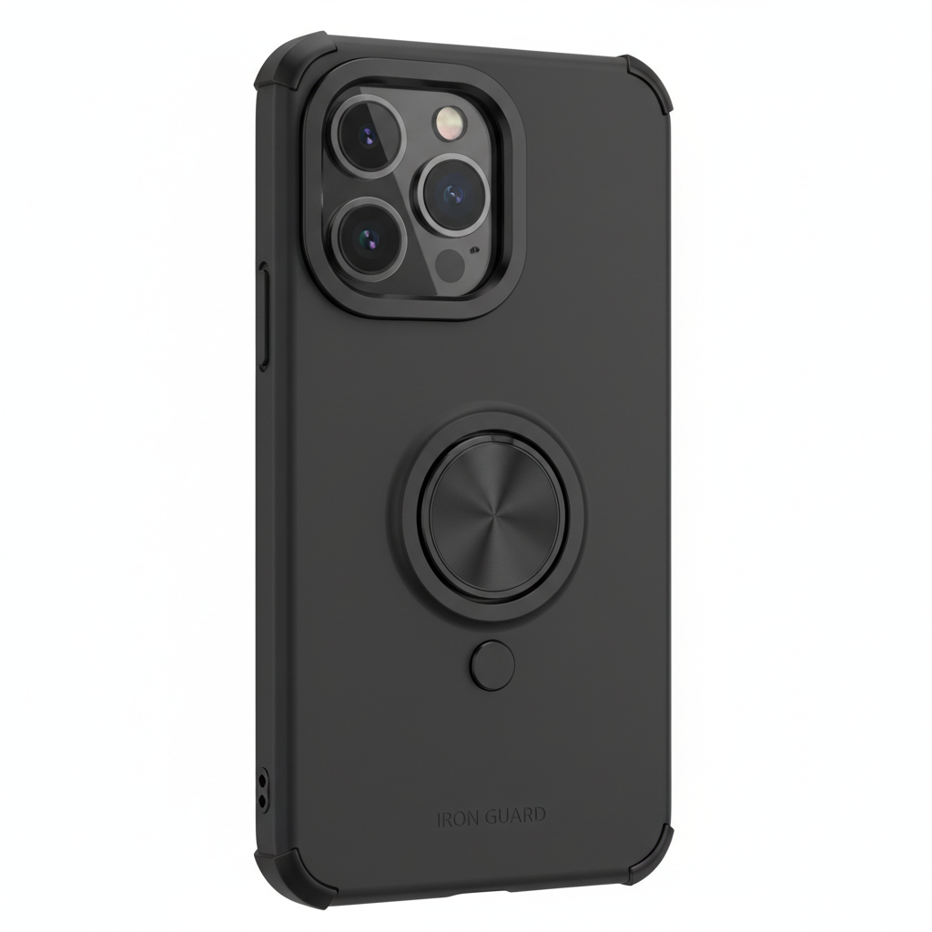 Black Silicone Magnetic iPhone Case